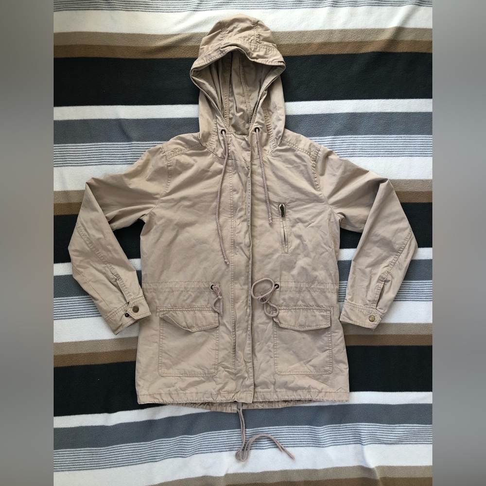 Forever 21 Hooded Utility Trench Coat size M